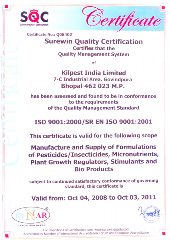 ISO 9001 Certificate